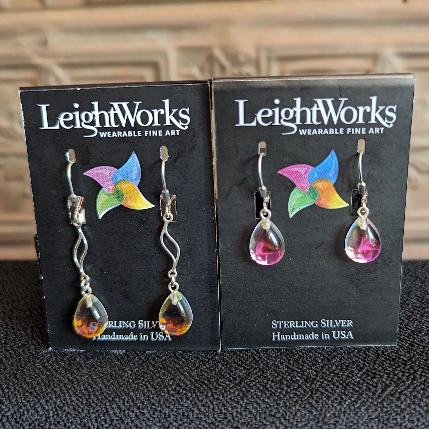 Crystal Dangle Sterling Silver Earrings by LeightWorks GJ-ERN-0040