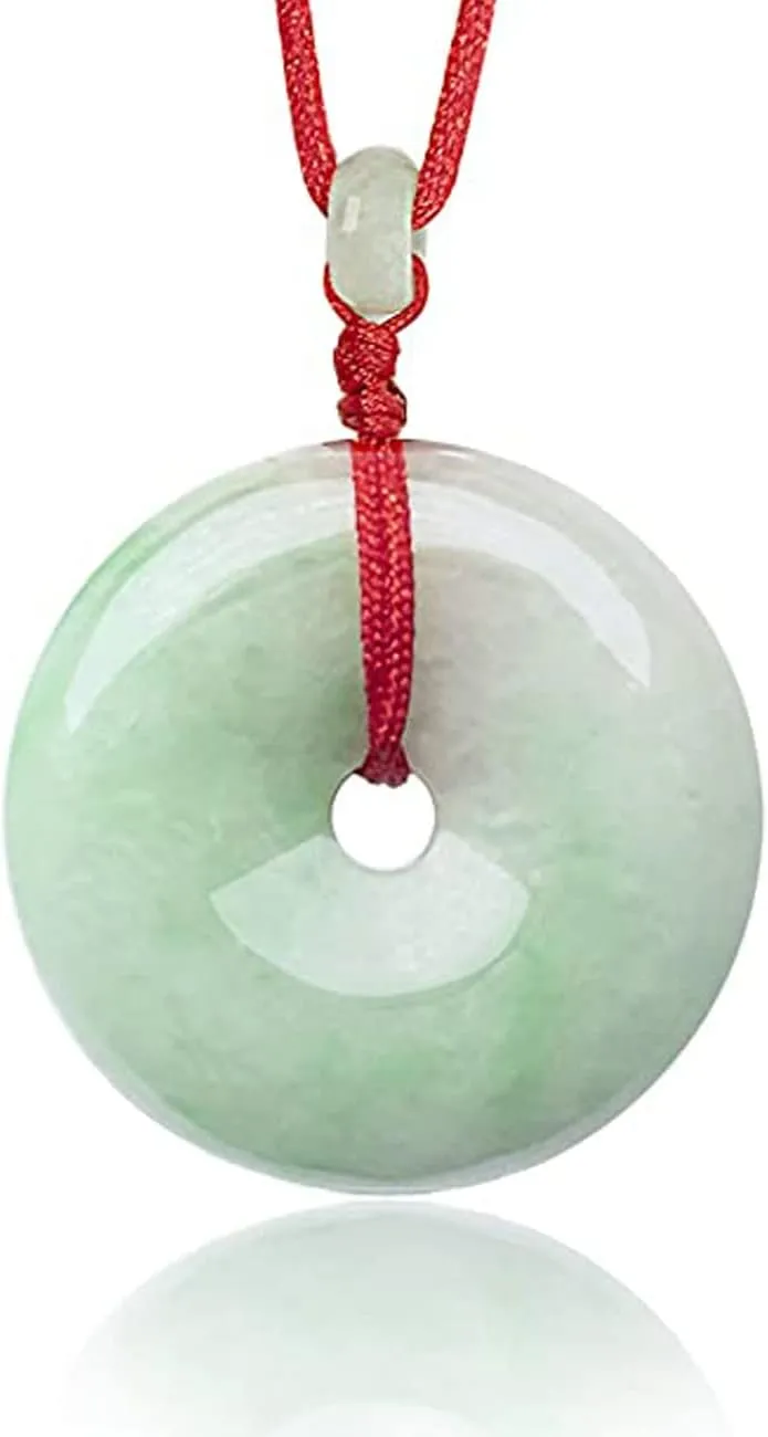Dahlia Eternal Circle Jade Necklace, Real Grade A Certified Burma Jadeite for Inner Peace