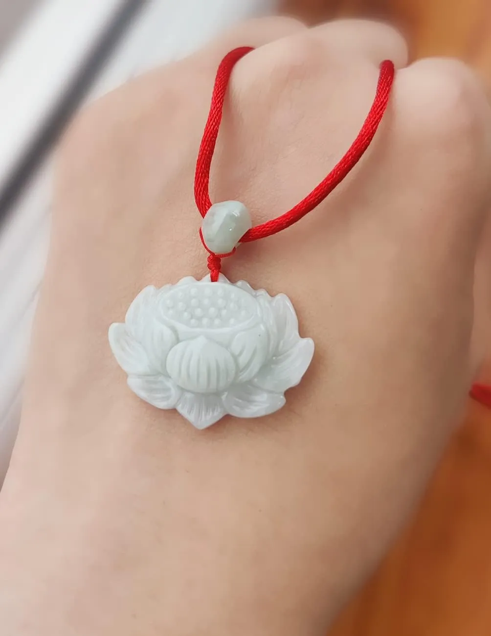 Dahlia Lotus Jade Necklace, Real Grade A Certified Burma Jadeite for Beauty and Purity