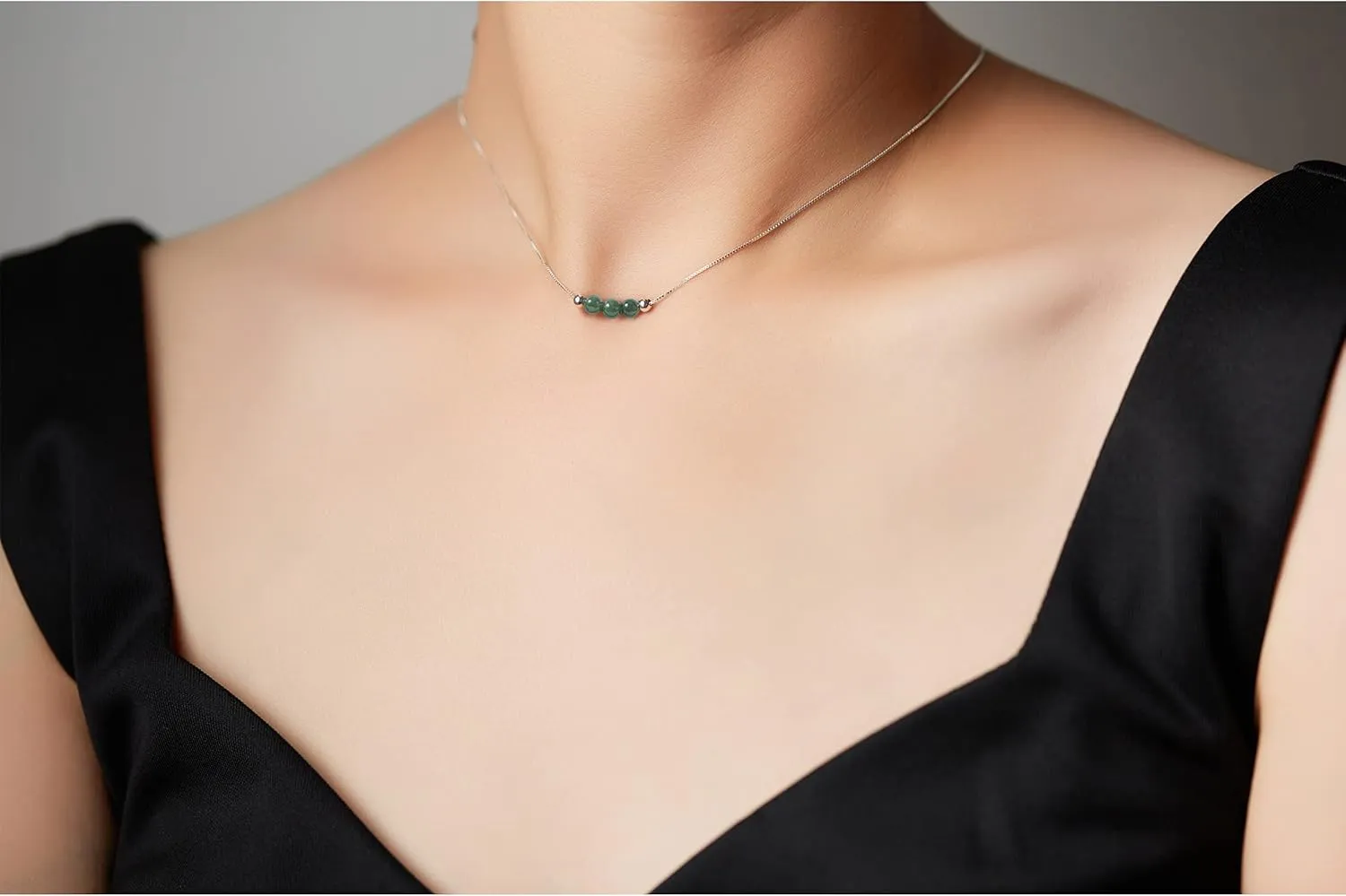 Dainty Pearl 925 Sterling Silver Choker Collar Necklace Handmade With 3 White Pearl April Birthstone Jewelry Necklace Gifts for Women Young Lady Mother Friends Keenove
