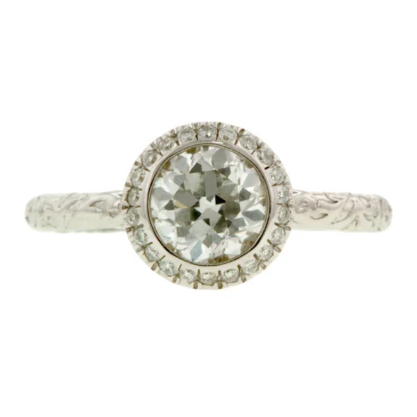 Diamond Frame Engagement Ring