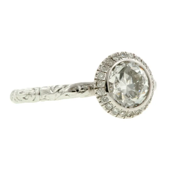 Diamond Frame Engagement Ring
