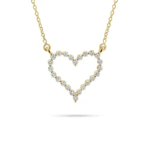 Diamond Small Open Heart Necklace