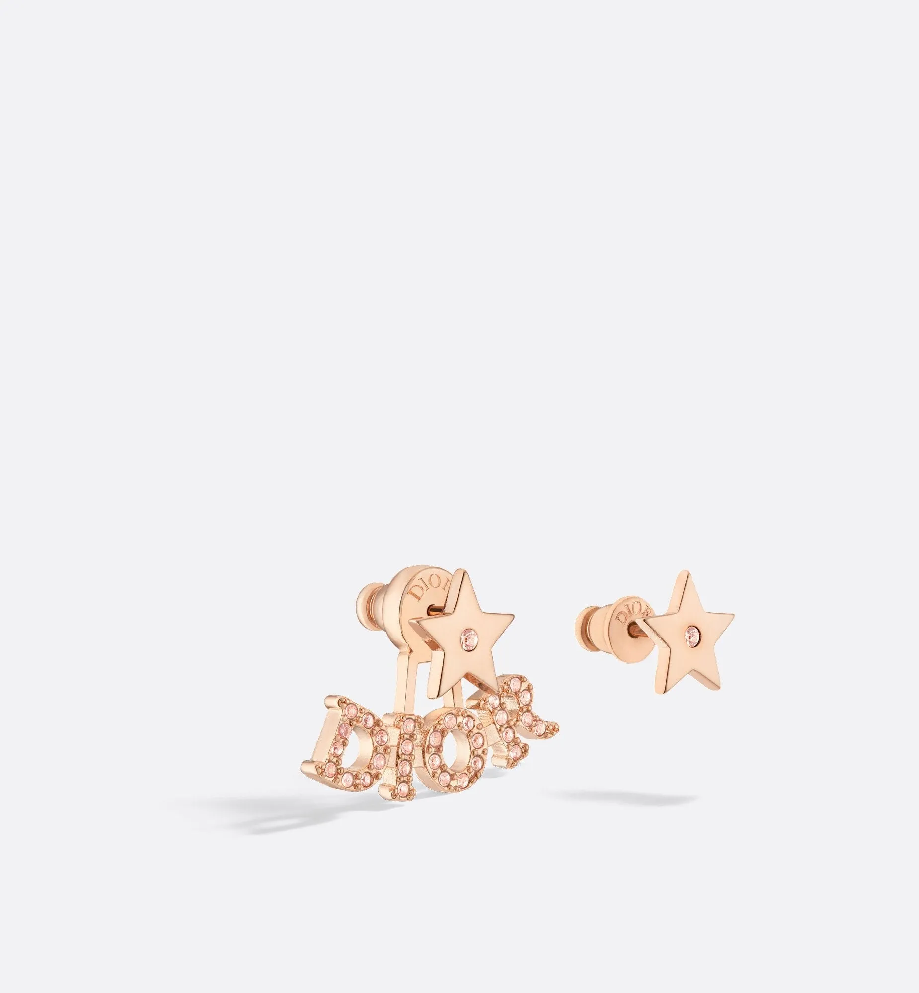 Dio(R)Evolution Earrings Pink-Finish Metal And Pink Crystals