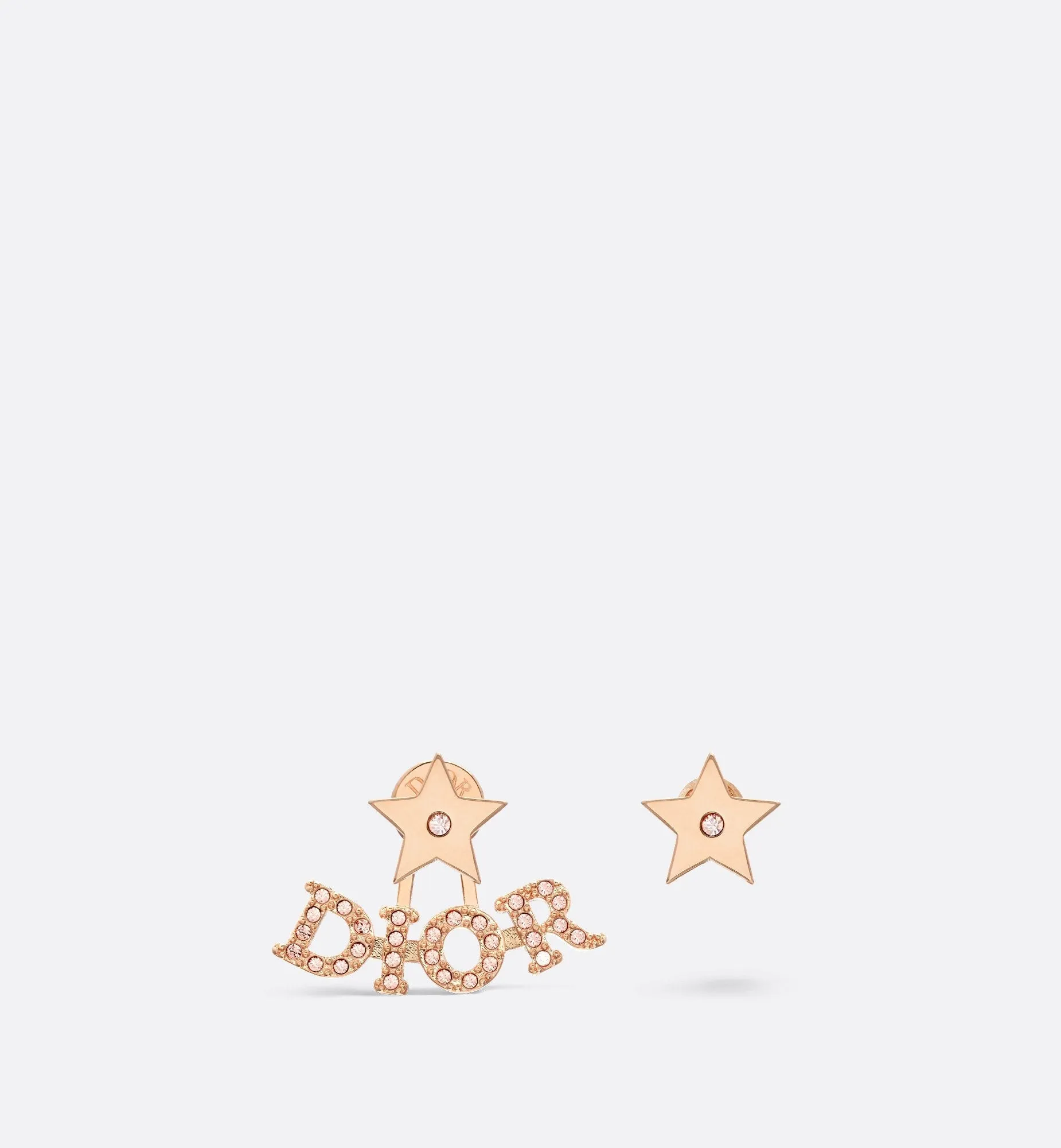Dio(R)Evolution Earrings Pink-Finish Metal And Pink Crystals