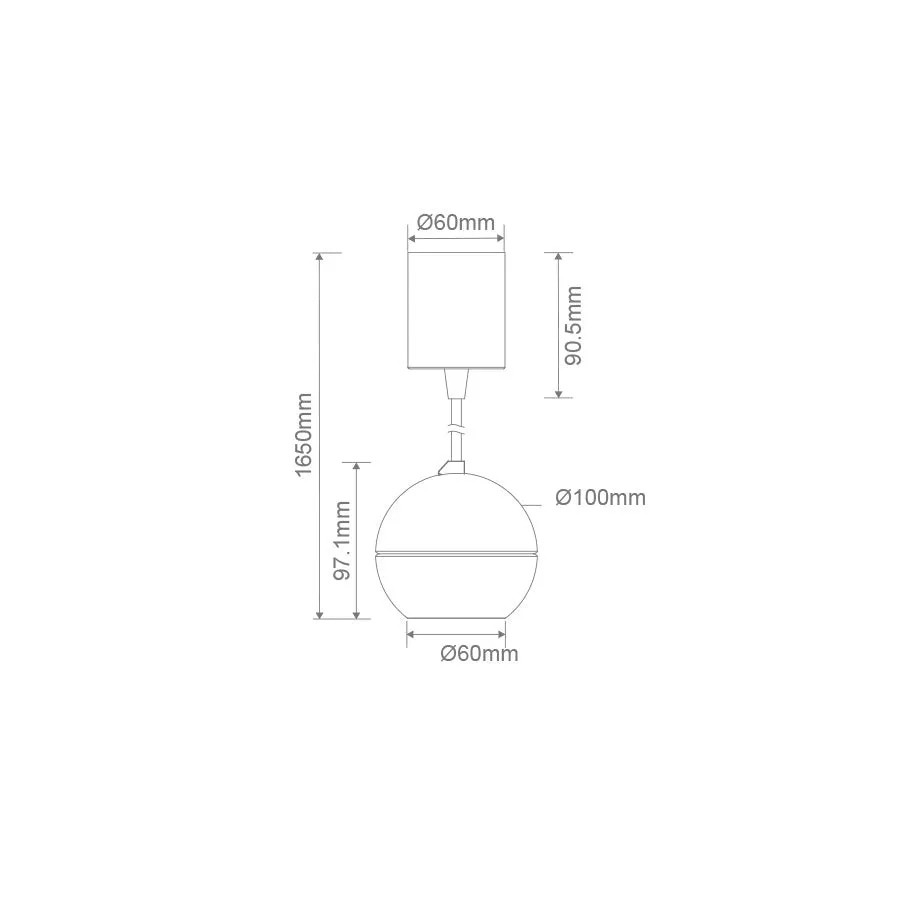 Domus MOON LED 6/9W 240V 1.5M TRIO SPOT PENDANT