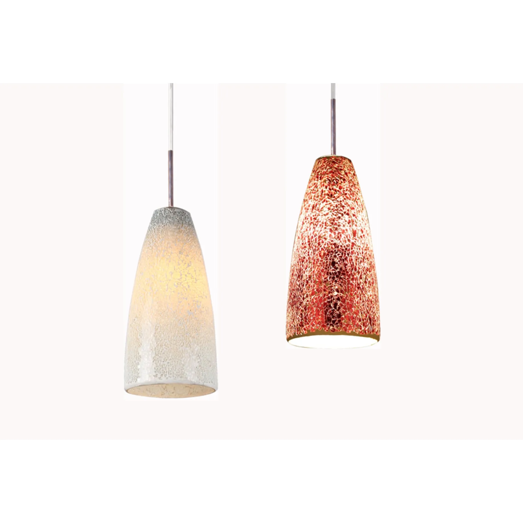 Duomo Crackled Glass Pendant by VM Lighting