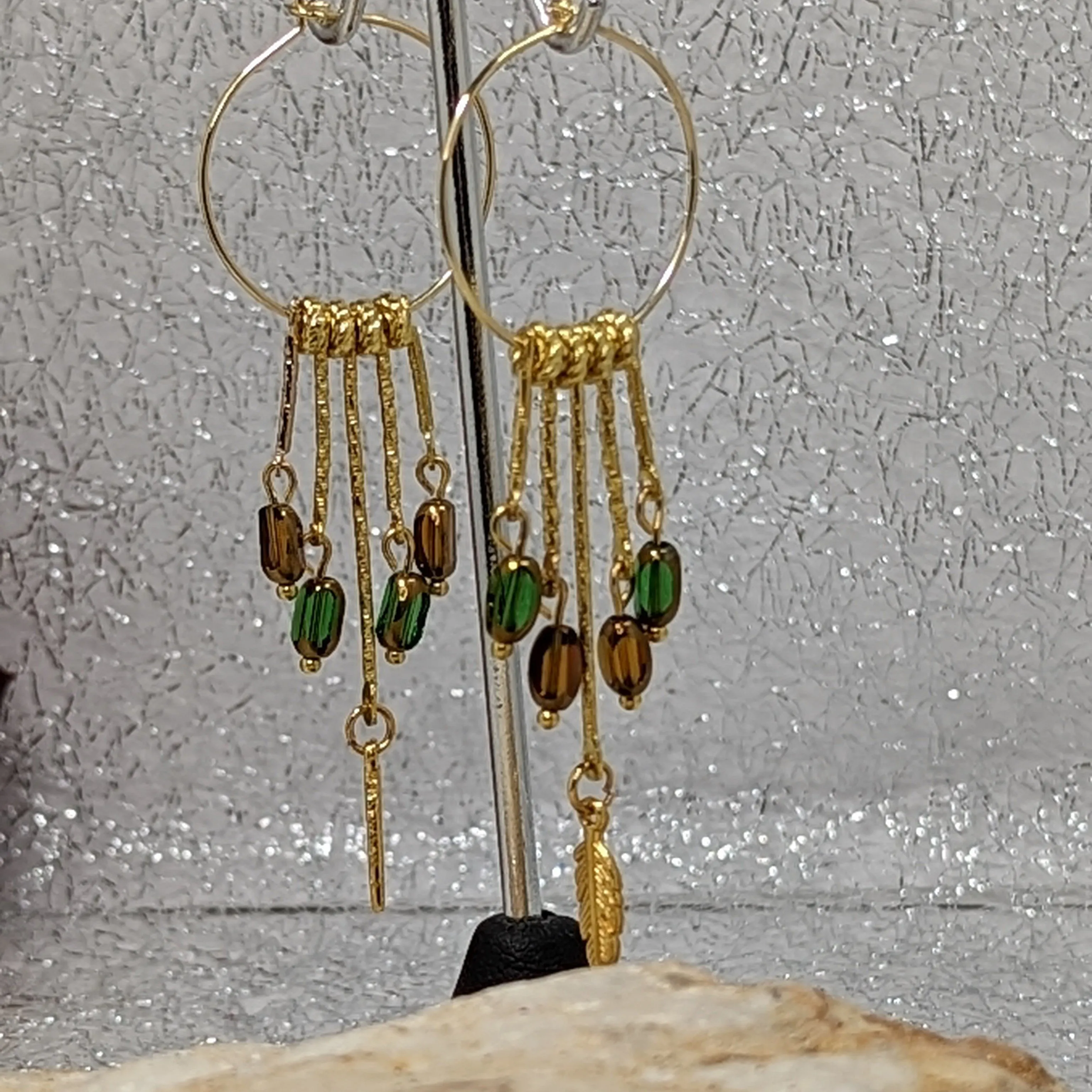 Earrings: Dangle Hoops