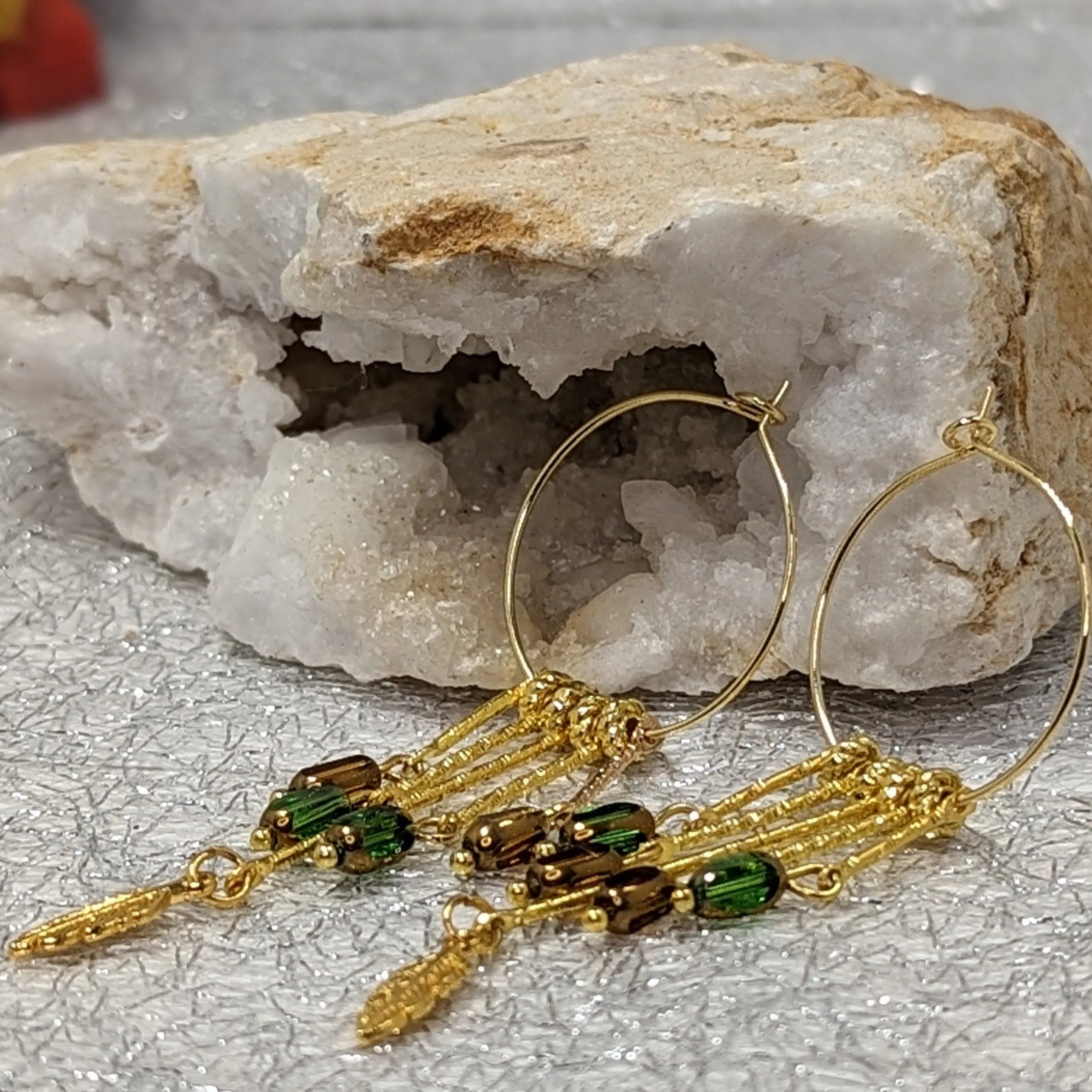 Earrings: Dangle Hoops