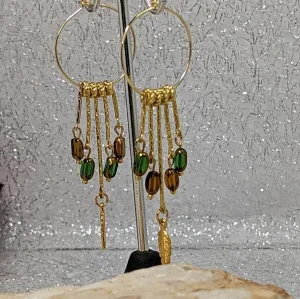 Earrings: Dangle Hoops