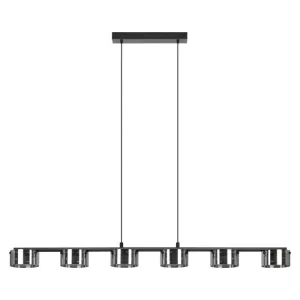 Eglo Lighting Copillos 6X5.4W Led Black-Transparent Pendant Light