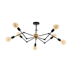 Eglo Lighting EXMOOR ceiling light black steel and features adjustable arms