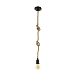 Eglo Lighting RAMPSIDE pendant light rustic rope design
