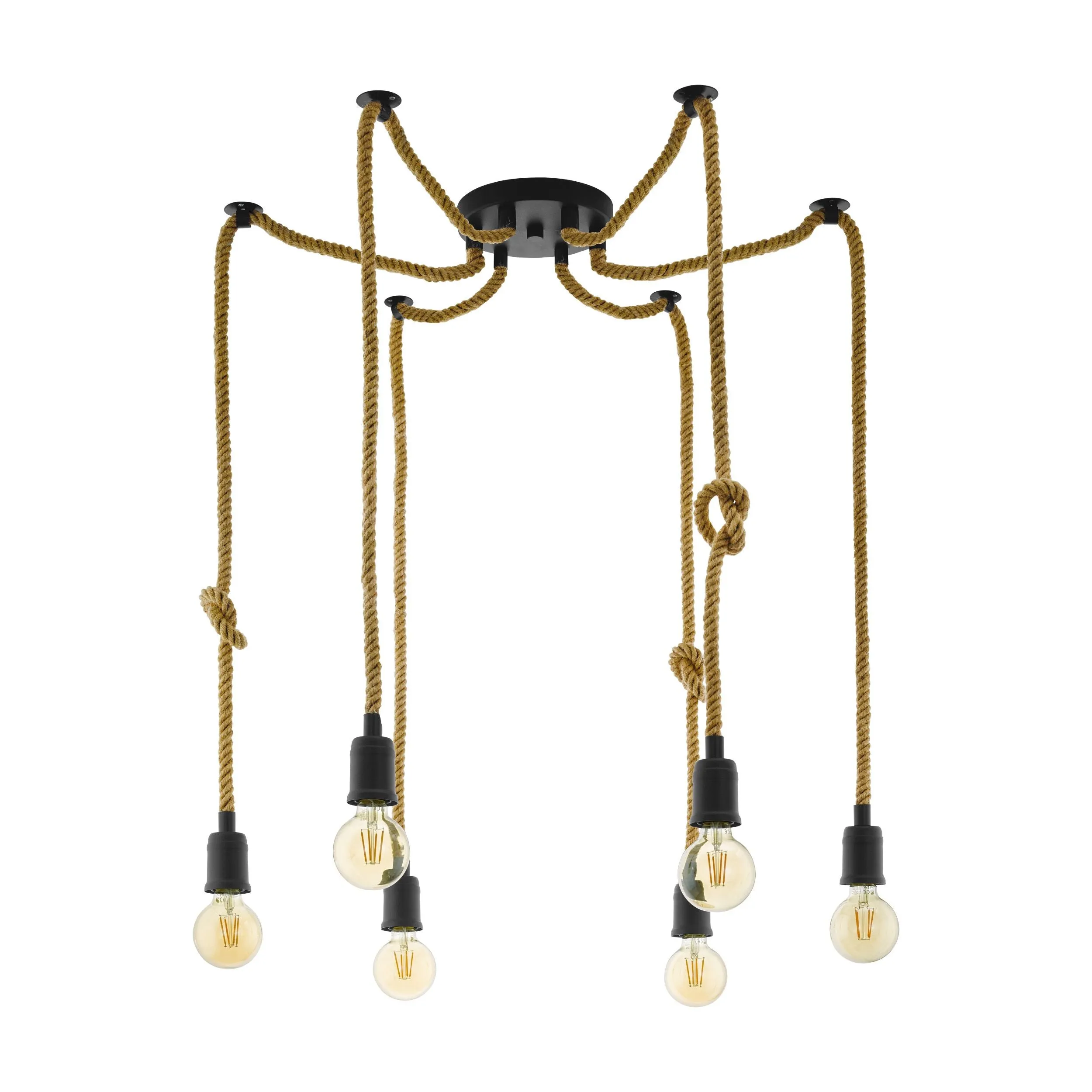 Eglo Lighting RAMPSIDE pendant light rustic rope design