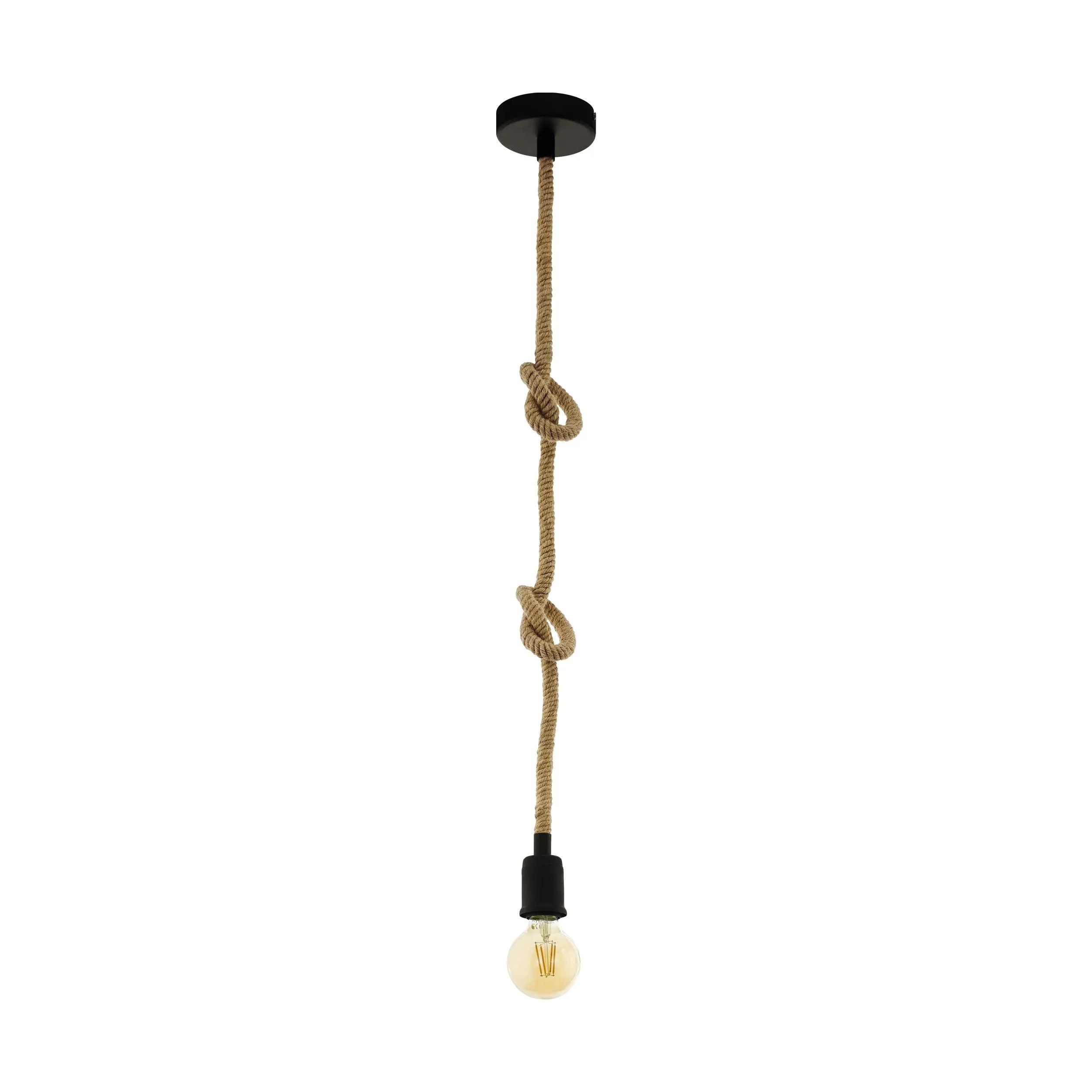 Eglo Lighting RAMPSIDE pendant light rustic rope design