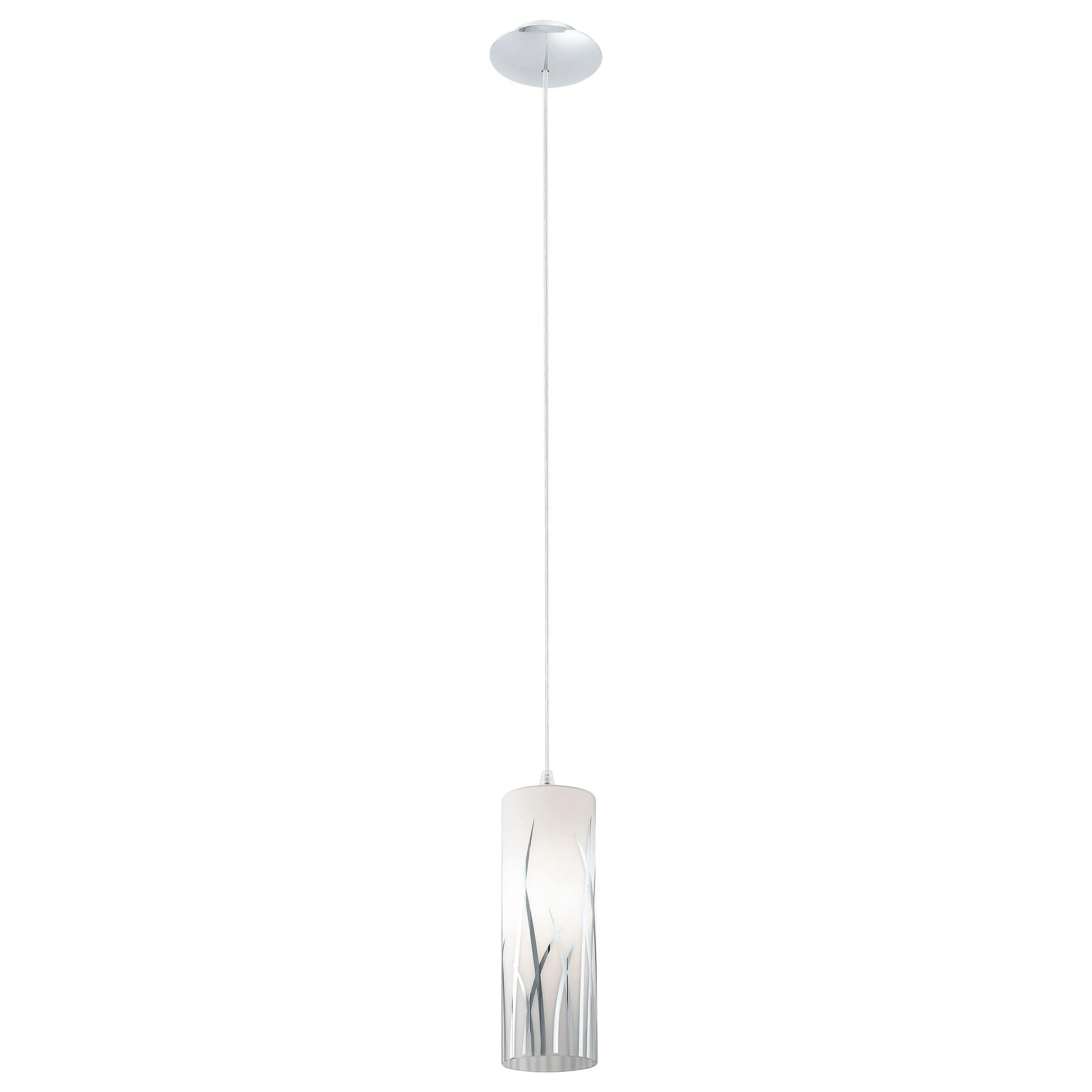 Eglo Lighting RIVATO pendant light chrome-plated steel and an opal glass