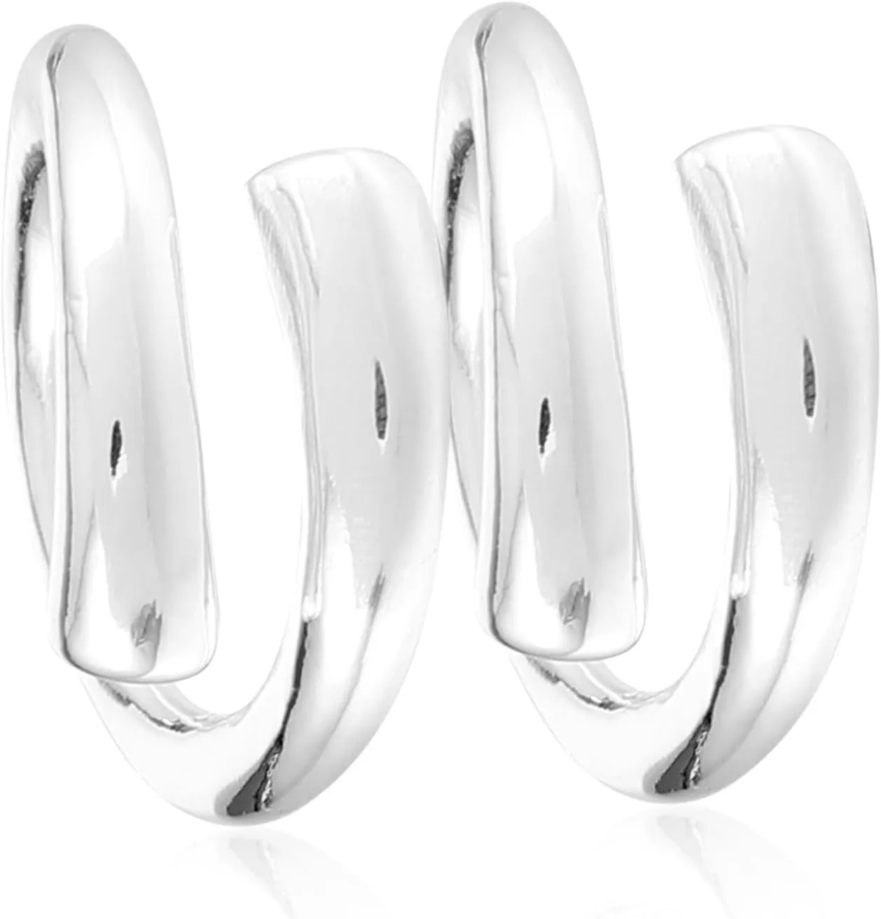 Elegant S925 Silver Ring Set 2pcs Adjustable Rings Fashion Jewelry for Daily Wear for
