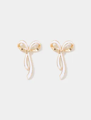 Elena Enamel Bow Earrings