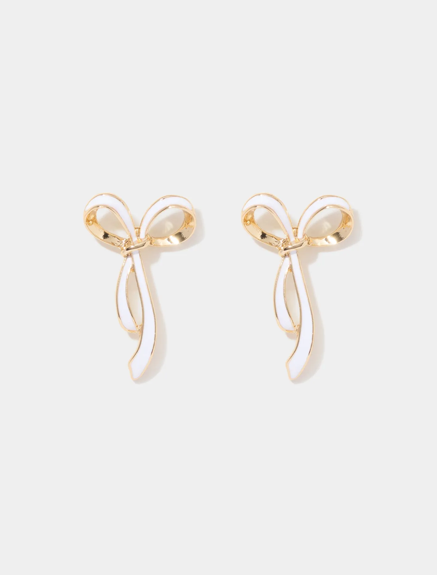Elena Enamel Bow Earrings
