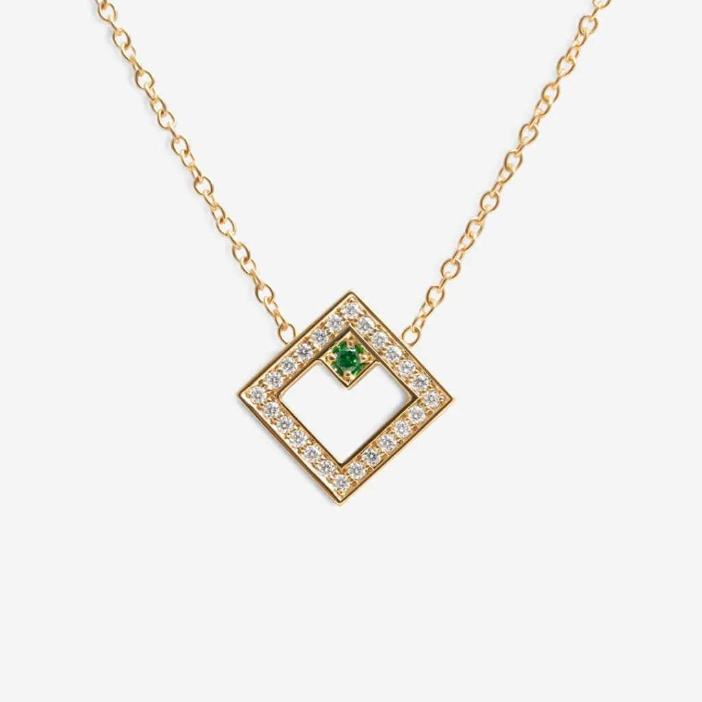 Elm - Diamond and Tsavorite Necklace | 18ct Gold