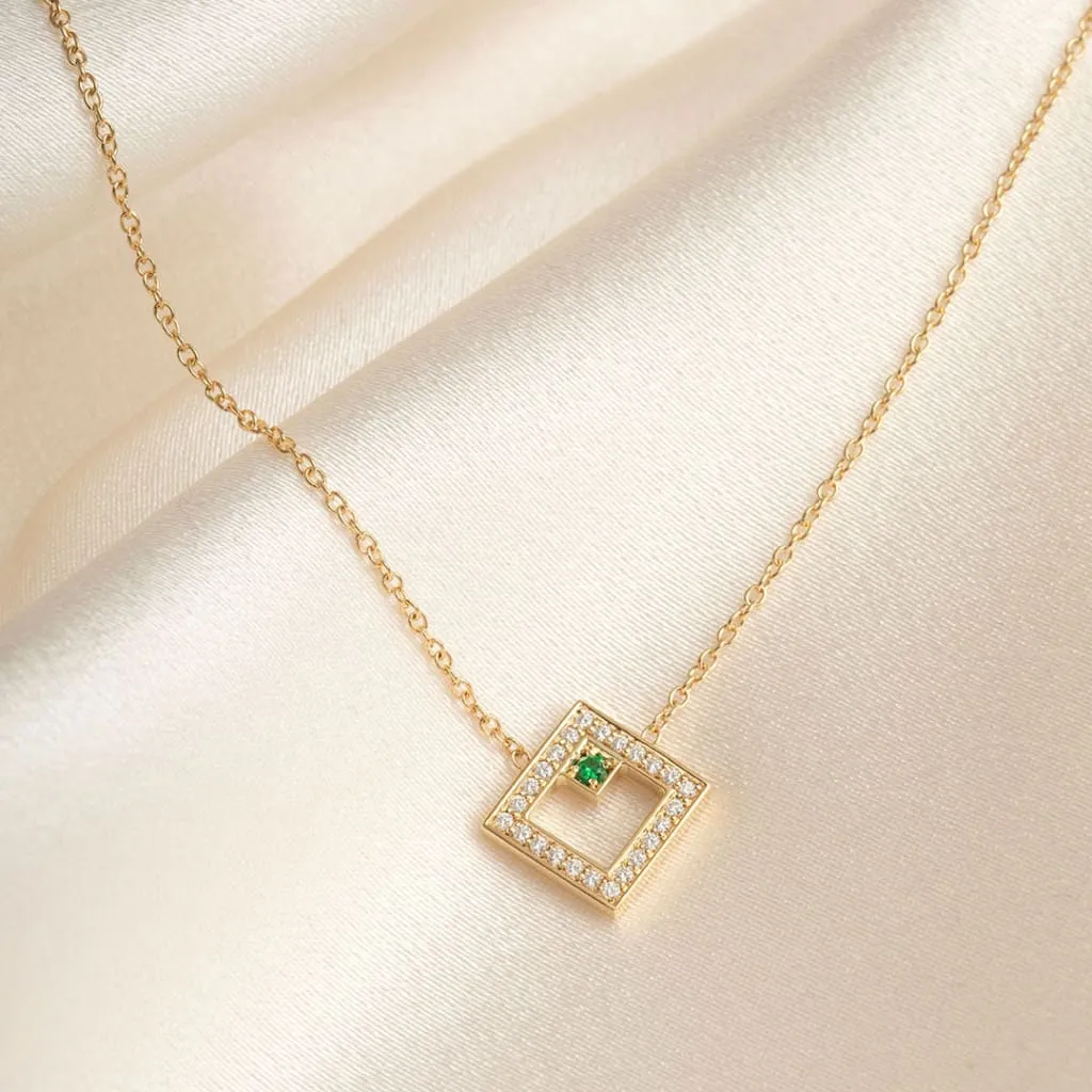 Elm - Diamond and Tsavorite Necklace | 18ct Gold