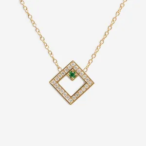 Elm - Diamond and Tsavorite Necklace | 18ct Gold
