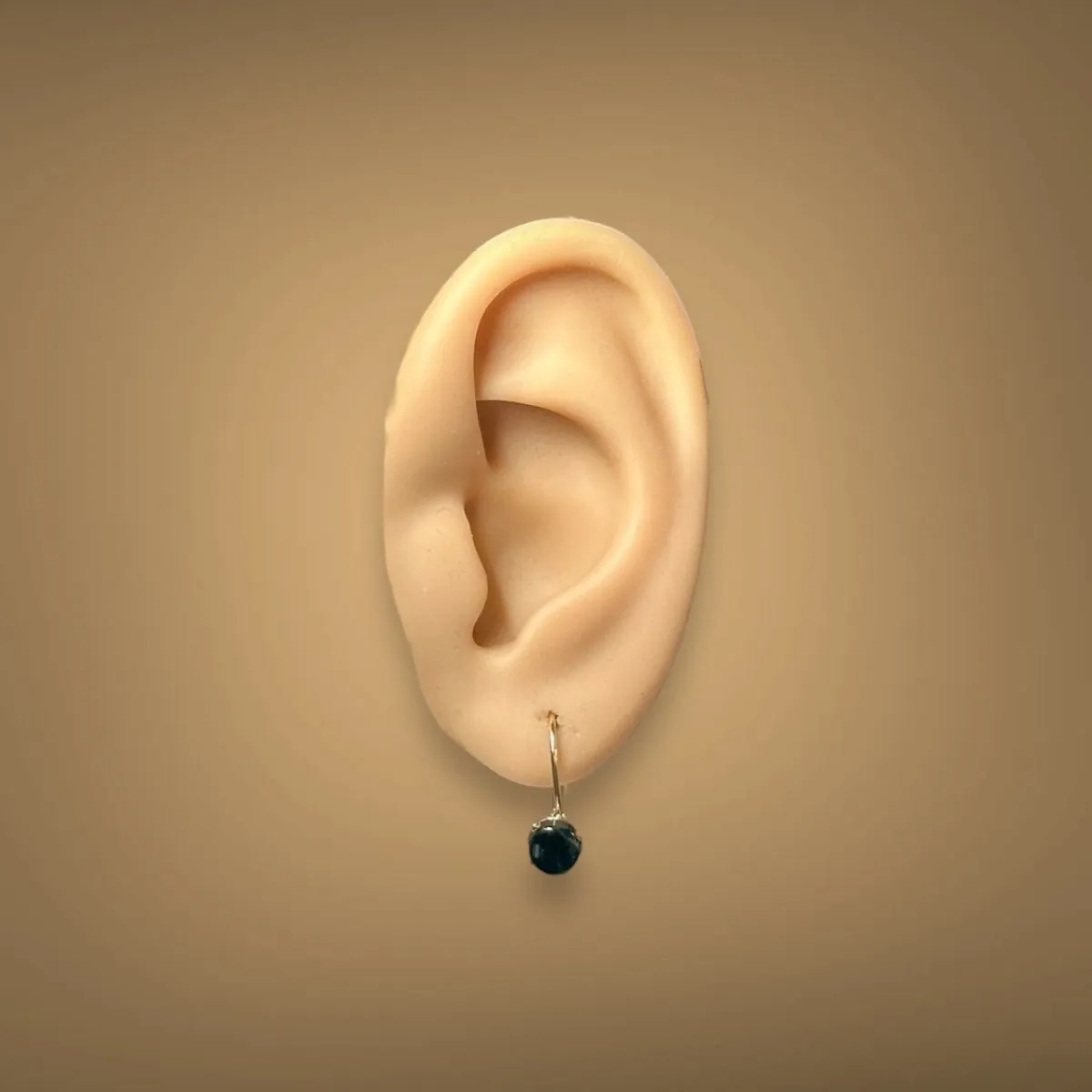 Estate 14K Y Gold 1.10ctw Onyx Drop Earrings