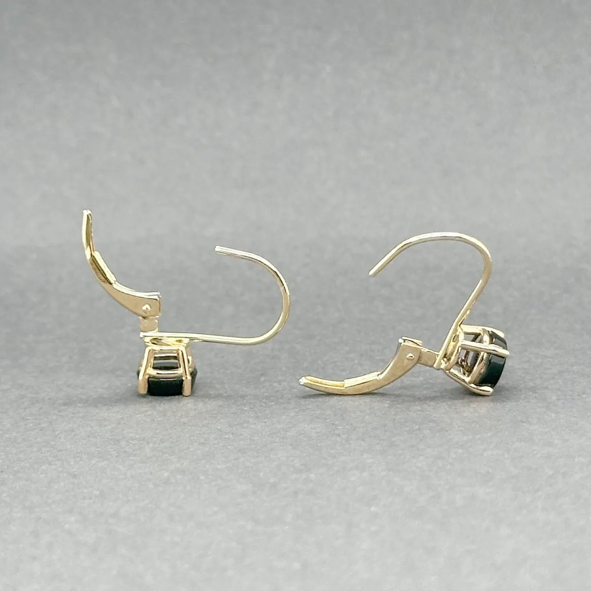 Estate 14K Y Gold 1.10ctw Onyx Drop Earrings