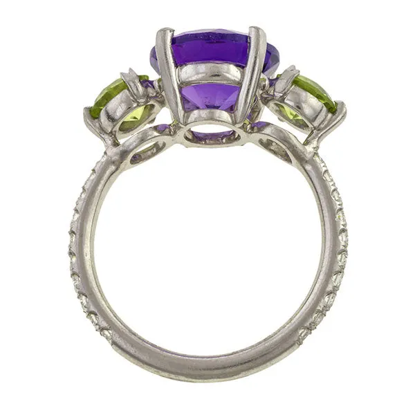 Estate Amethyst & Peridot Ring