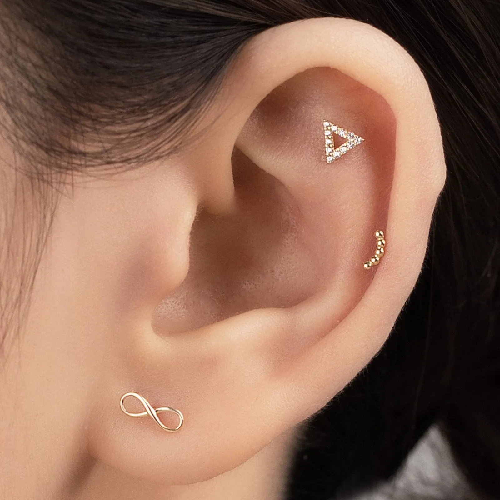 Eternity Piercing in Yellow Gold