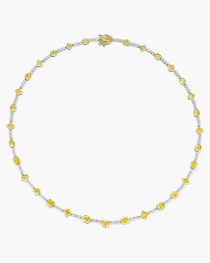 Fancy Shaped Yellow Diamond Necklace, 10.41 carats