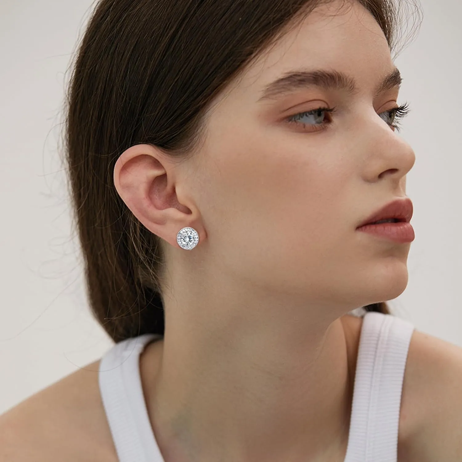 FASACCO Clip On Earrings for Women Lightweight Clip on Rhinestone Non Pierced Clip Earrings Crystal Wedding Formal Earrings Birthstone Earrings (With Box)