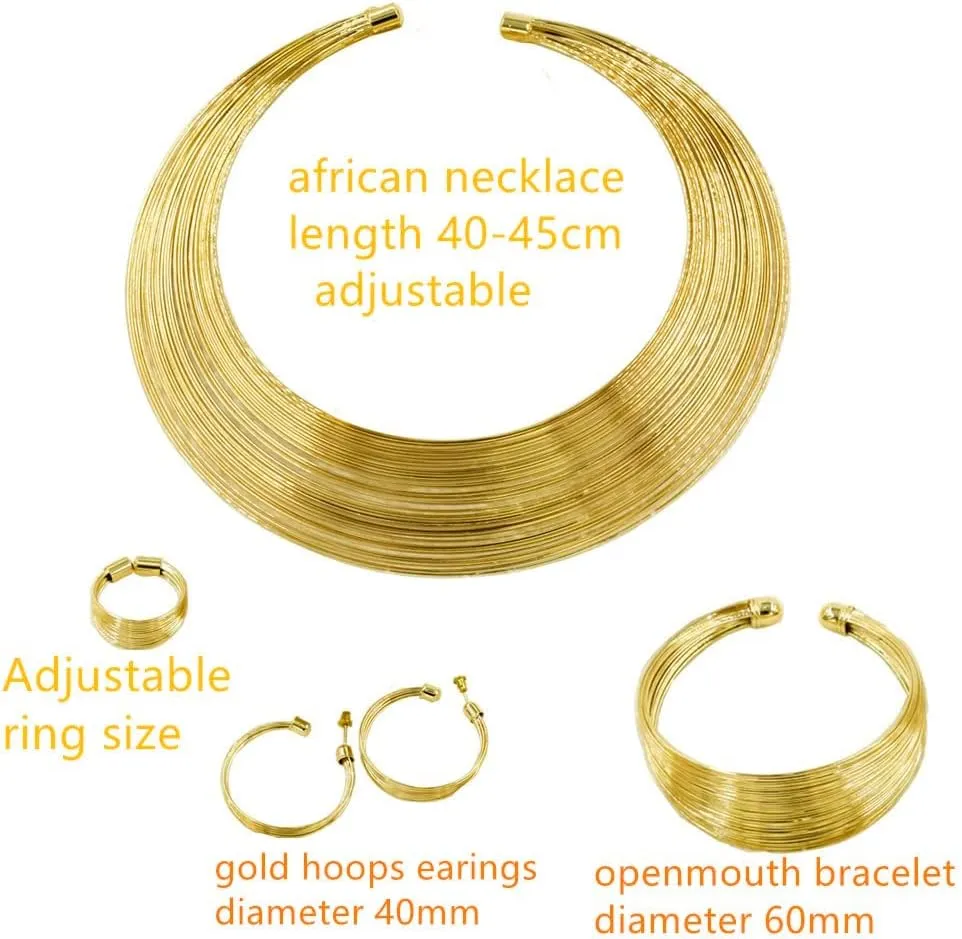 Fashion Crystal Jewelry Set 18 k 24 K Gold Plated Jewelry for Women Rhinestone Clear Crystal Necklace Earrings Accessories Gifts
