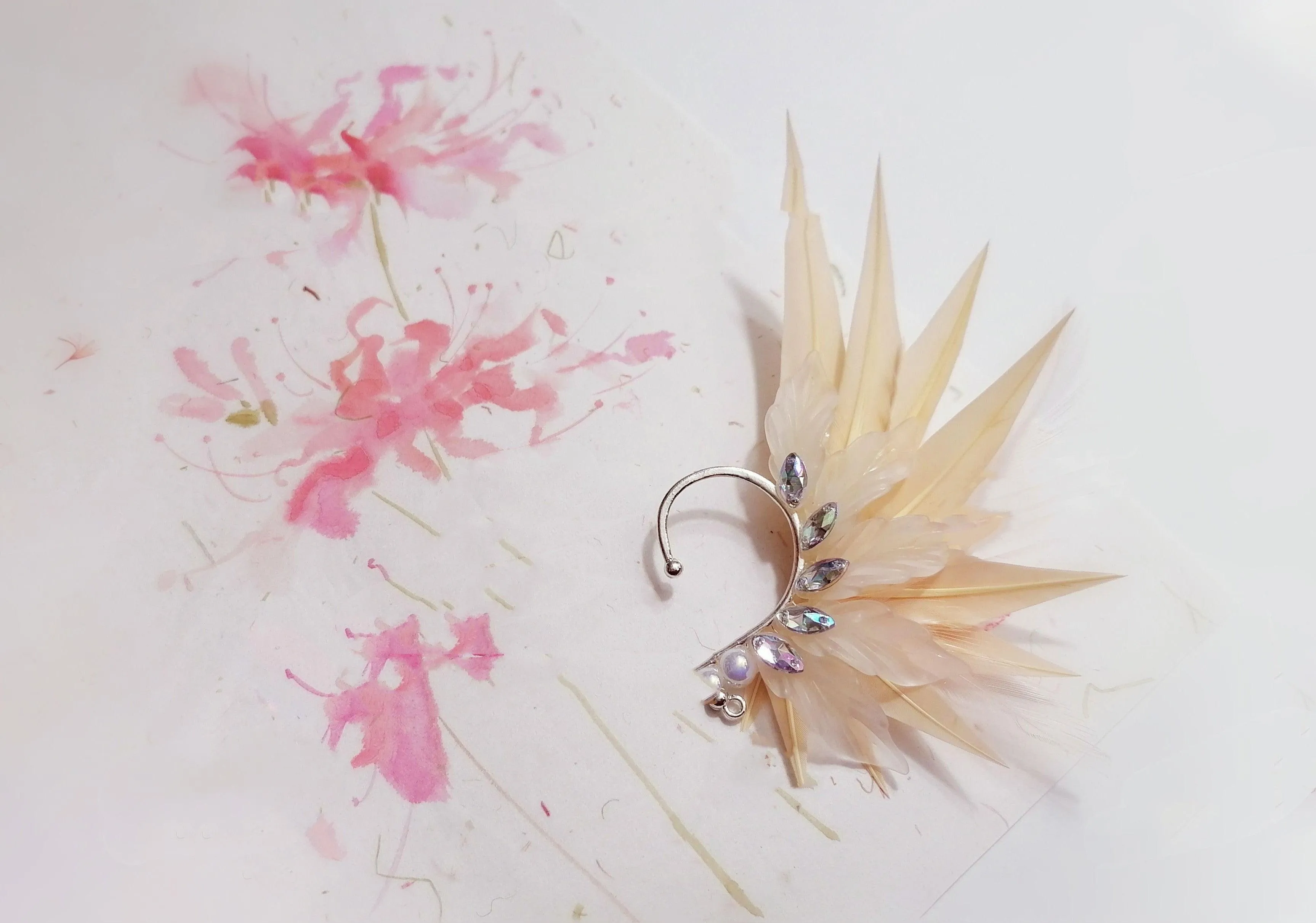 Feather Earrings Angel Wings  Jewelry