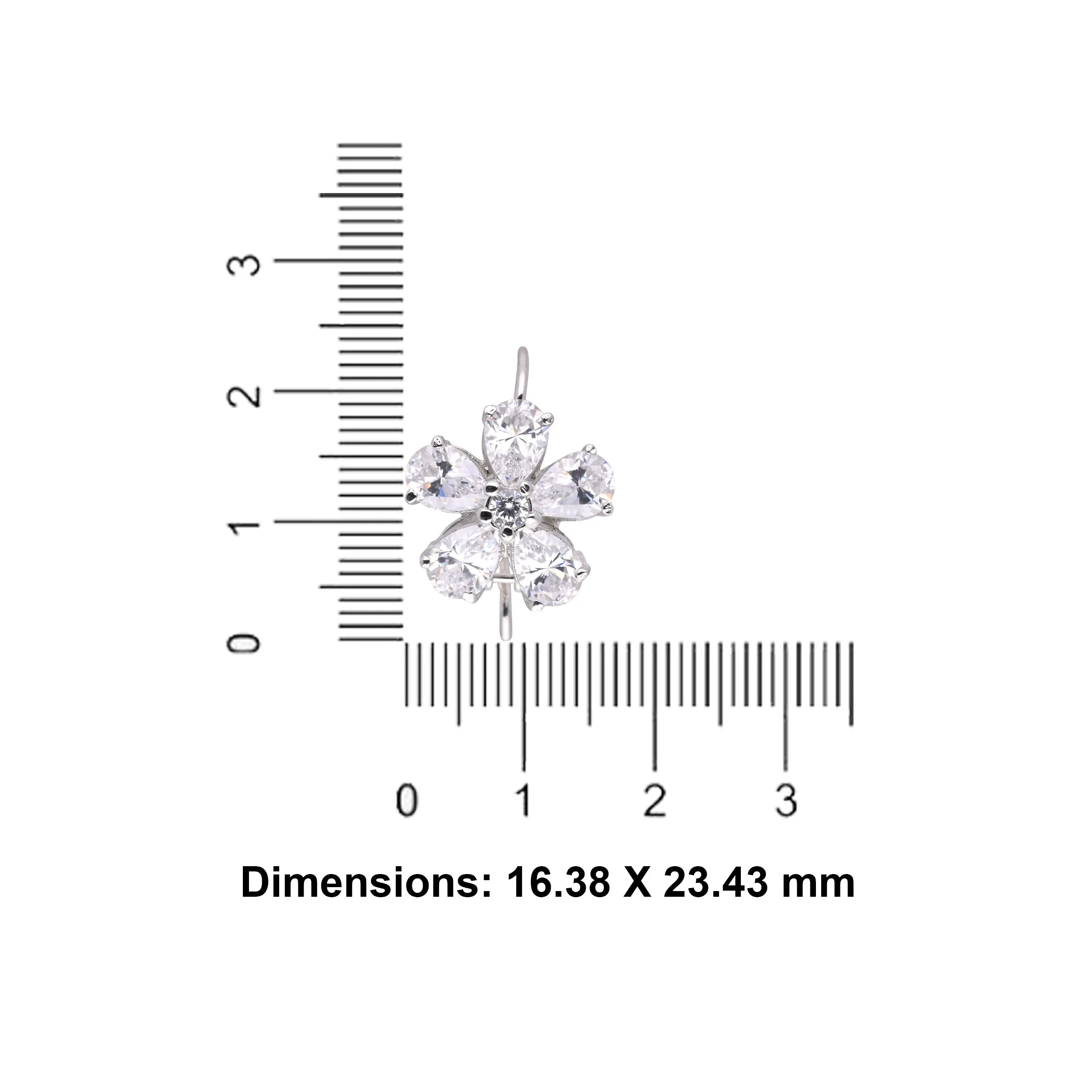 Floral 925 Sterling Silver Drop Earrings | SKU : 0003534892