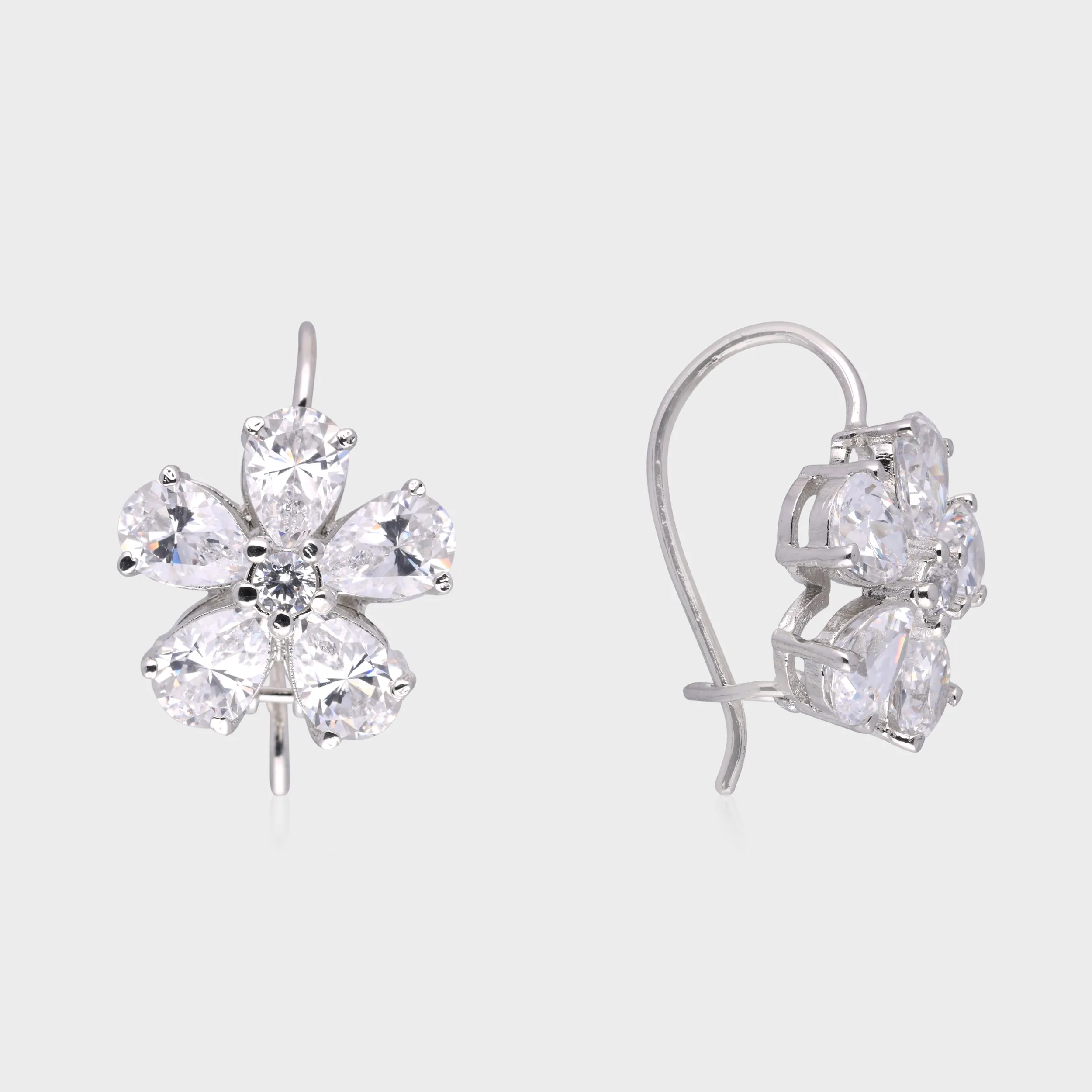 Floral 925 Sterling Silver Drop Earrings | SKU : 0003534892