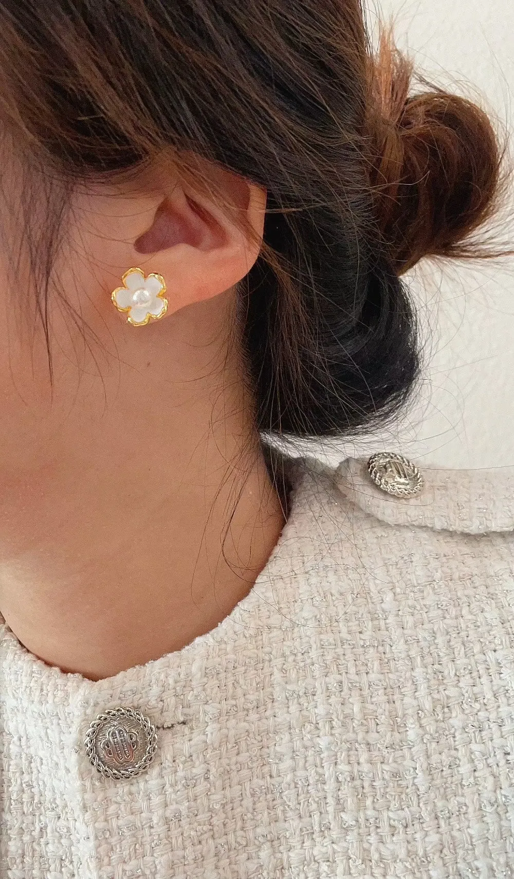Floral French Earrings