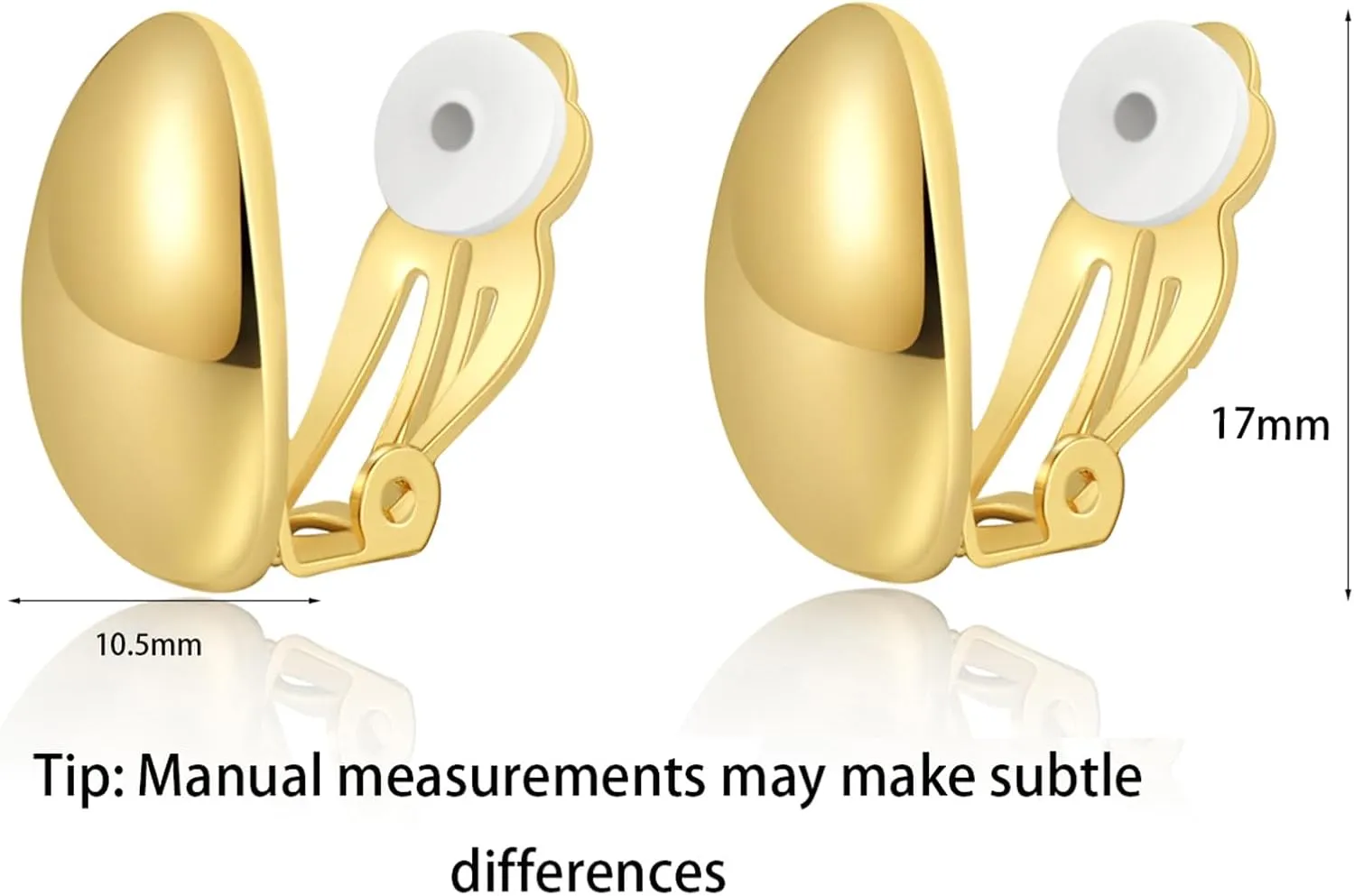 Fxiqini Clip On Earrings Thick Hoop Matte Clip On Earrings Chunky Non Pierced Earring for Women Jewelry Gift Gold Sliver Tone