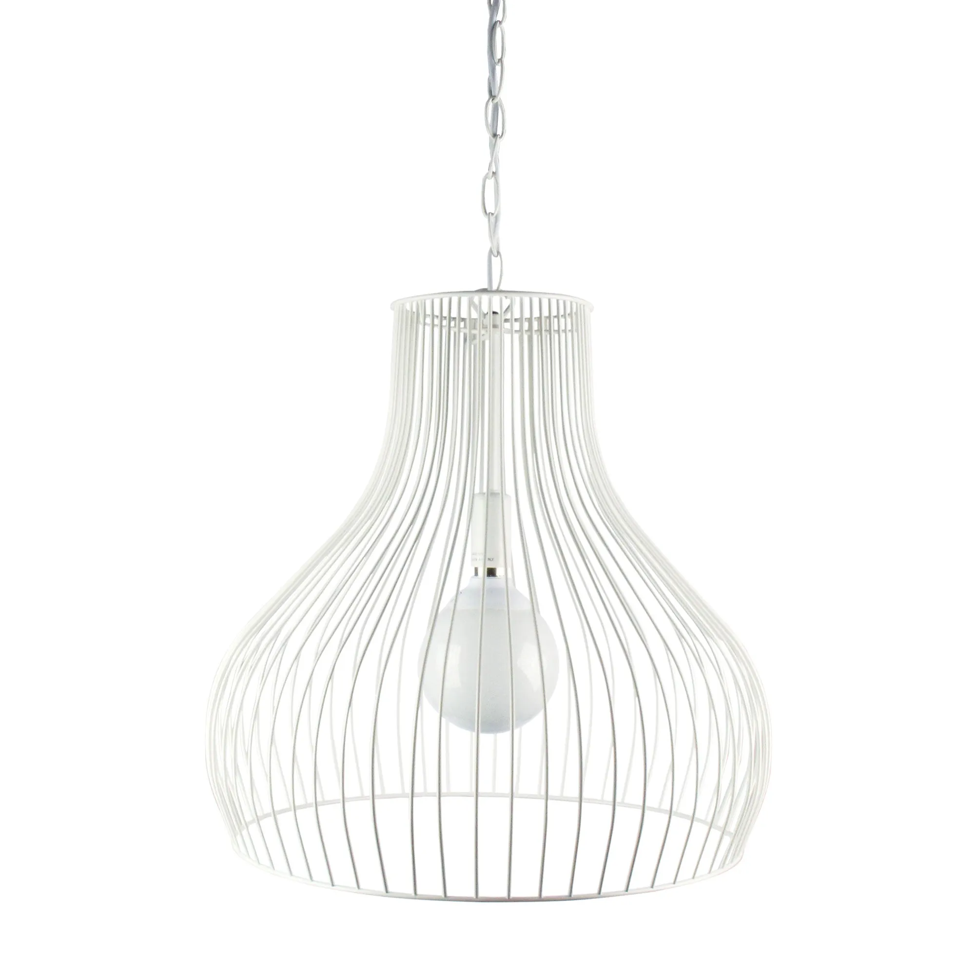 Gabby Wire Single Pendant White