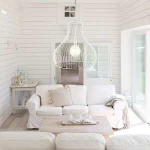 Gabby Wire Single Pendant White