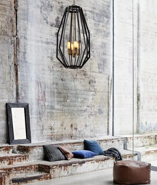 Gamba 4 Light Pendant Brass and Bronze - Long