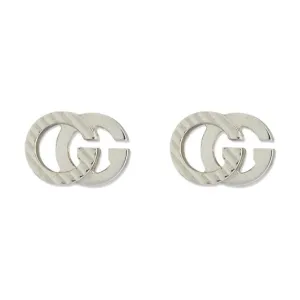 GC GG Running 18ct White Gold Stud Earrings D