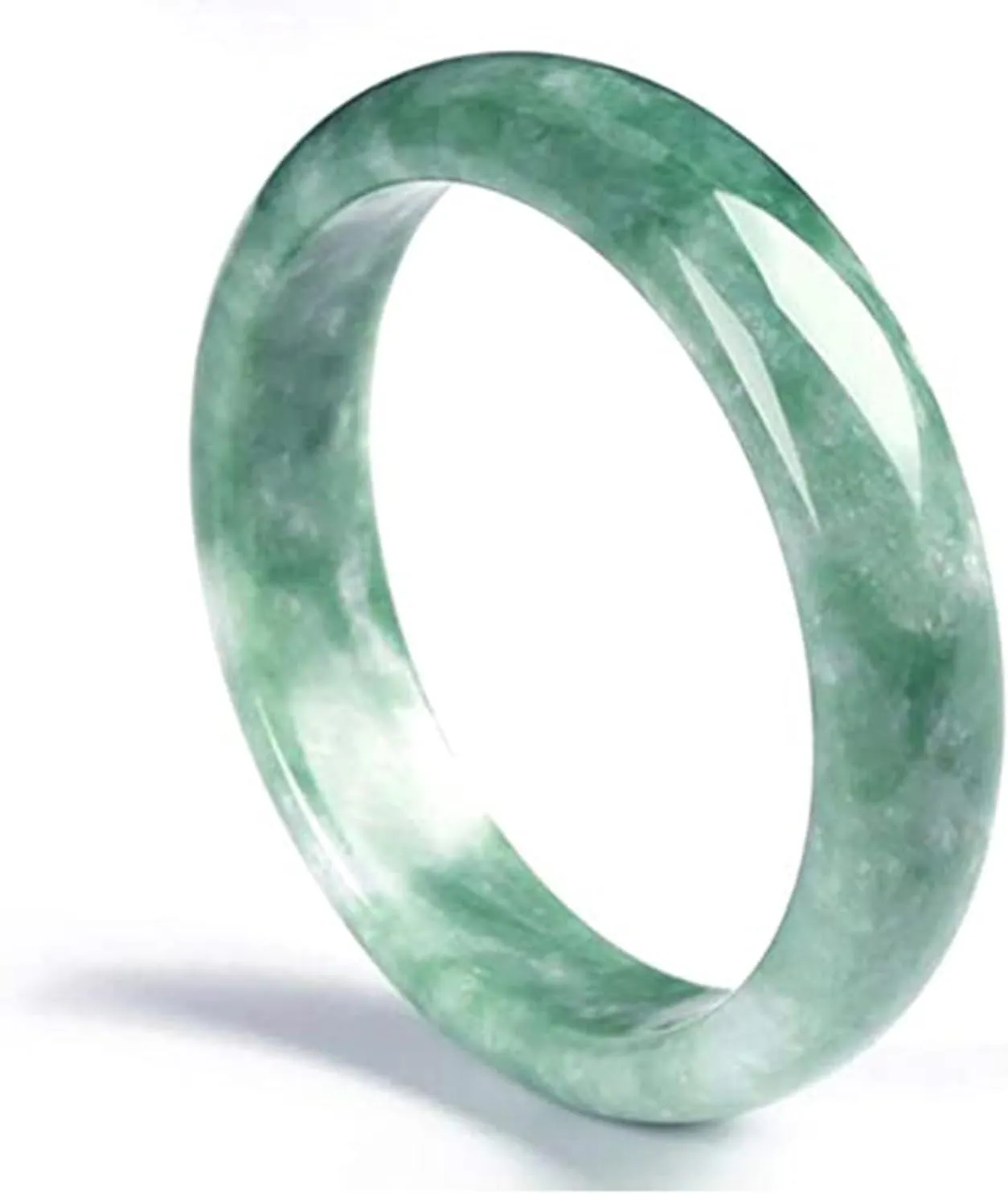 Genuine Jade Bangle Handmade Bracelet For Women Retro Chinese Style Natural Jadeite Jade Stone Bangle Fashion Elegance