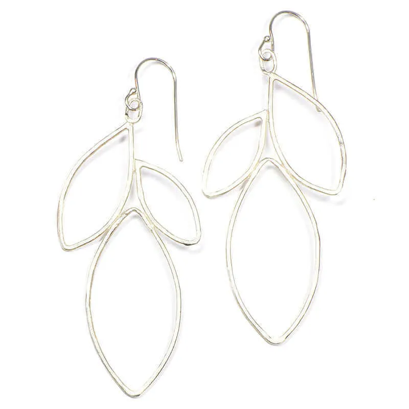 GEOMETRIC LEAF EARRINGS