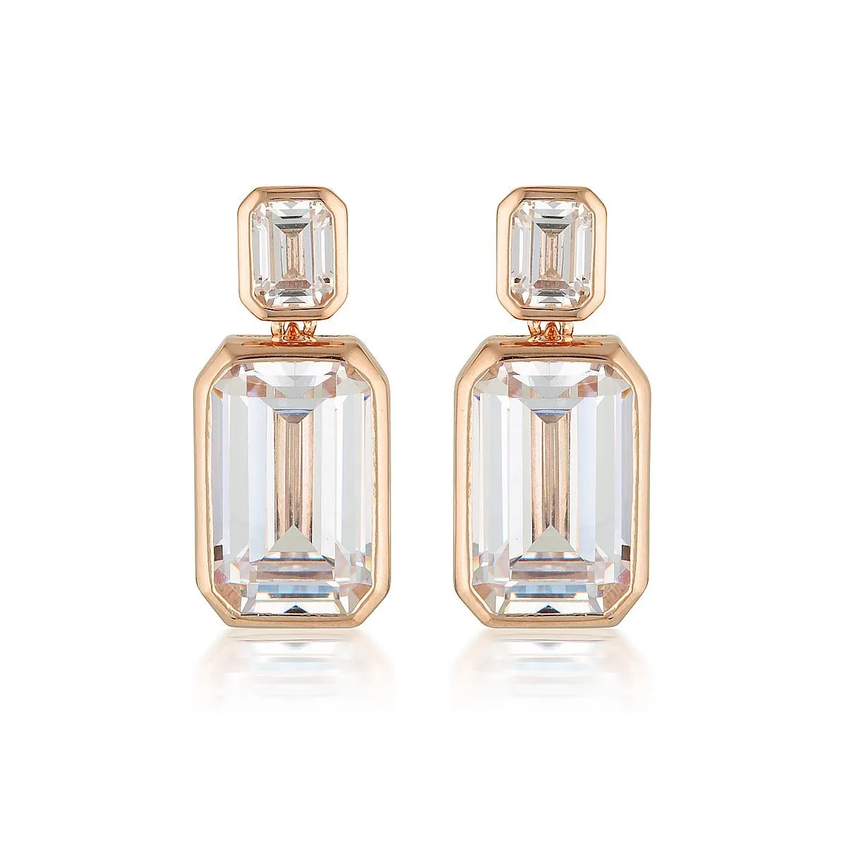 GEORGINI LUXE SONTUOSA EARRINGS ROSE GOLD
