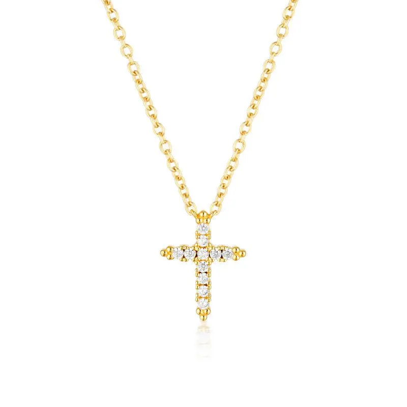 Georgini Rock Star Cross Gold Pendant