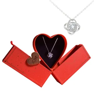 Gift for Women Fashion Shining Necklace In Love Gift Box Set