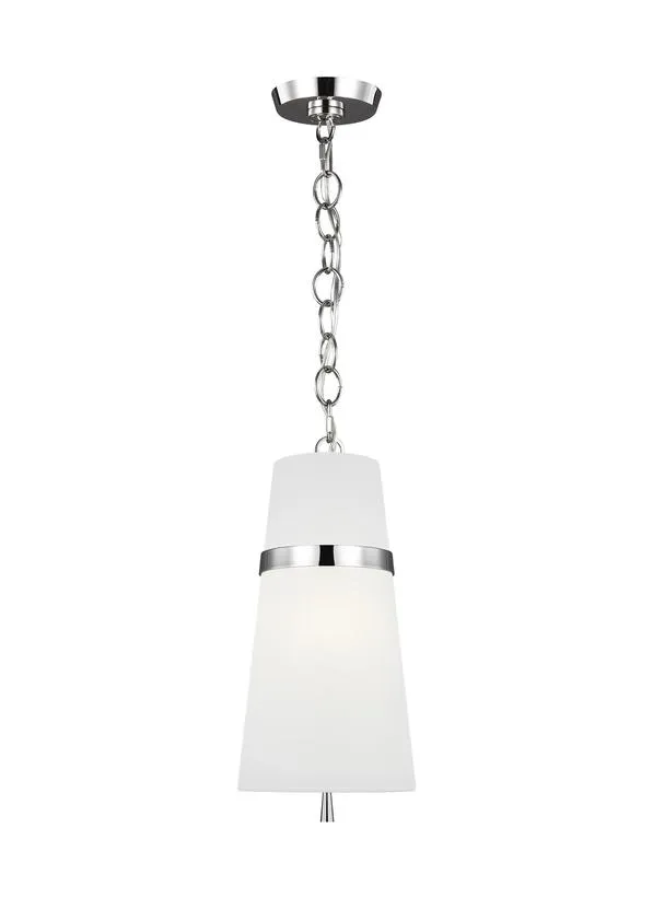 GL AH Cordtlant 1L Small Pendant, Polished Nickel