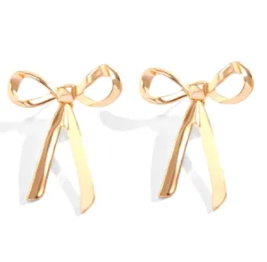 Gold Bow Earrings