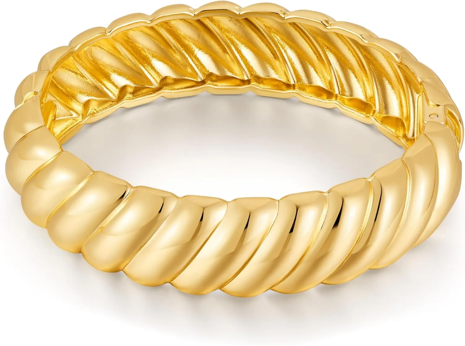 Gold Bracelet for Women Wave Bracelet Twisted Cuff Chunky Bracelets Fashion Gold Bangle Bracelets Jewelry